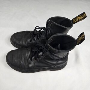 Dr. Martens Combs Black Leather 8-Eye Combat Boots Men's 9 Punk Grunge 90s